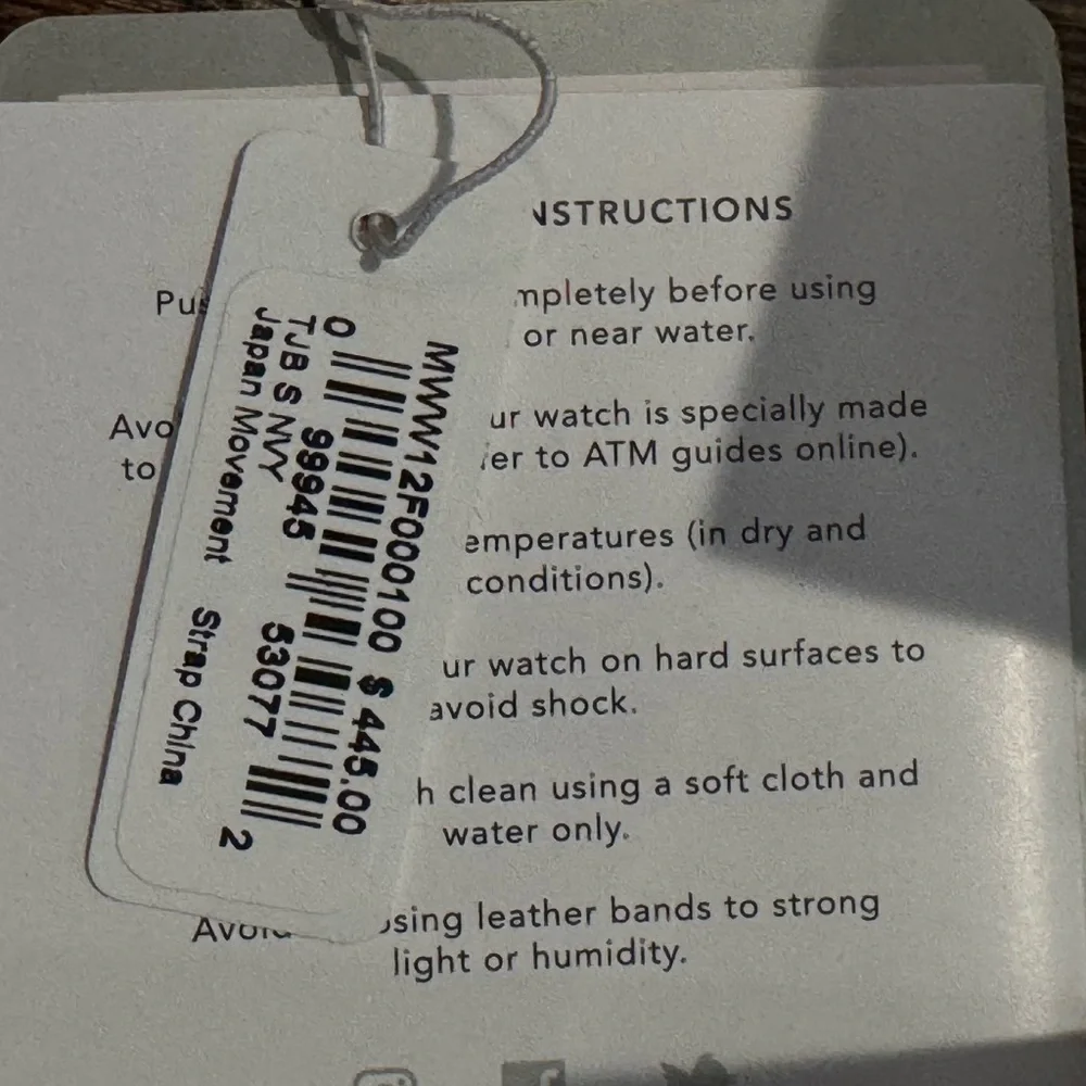 Michele Silver-Tone Case Watch with Black Strap